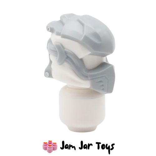 LEGO Light Bluish Grey Ninjago Helmet, White Wraps, Knot 6531801