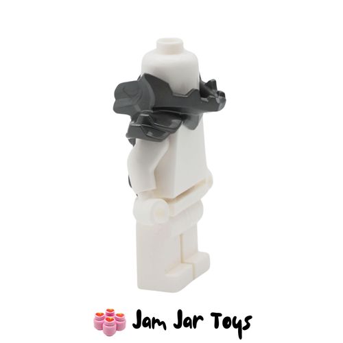 LEGO Pearl Titanium Armour, Lower Dragon Jaw, Long Back, 2 Studs