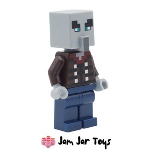 LEGO Minecraft Vindicator with Dark Blue Legs Side View