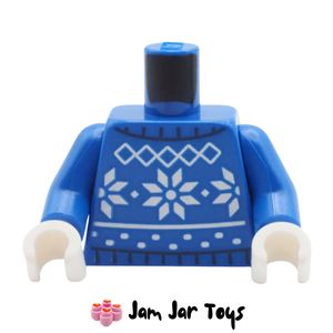 LEGO® Torso – Knitted Sweater with White Snowflakes (6553526) TO405