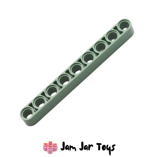 LEGO Sand Green 1 x 9 Thick Technic Beam