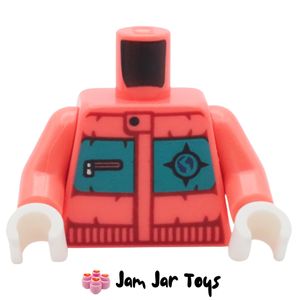 LEGO® Coral Puffer Jacket, Arctic Explorers Symbol, Dark Turquoise Stripe
