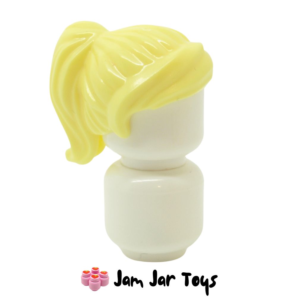 LEGO Hair Bright Yellow Ponytail Swept Fringe