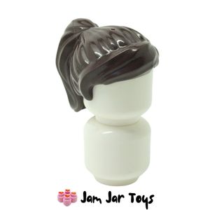 LEGO® Animal Control Officer Dark Brown Hair Ponytail and Swept Fringe H27