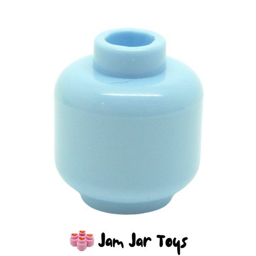 LEGO Bright Light Blue Plain Minifigure Head