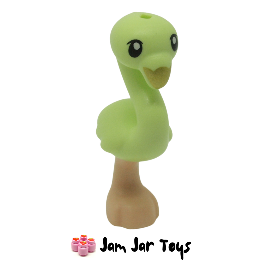 LEGO Flamingo Yellowish Green; Light Nougat Leg