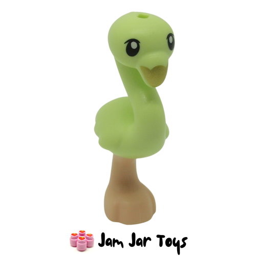 LEGO Flamingo Yellowish Green; Light Nougat Leg