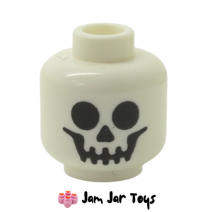 LEGO® Skull / White Skeleton Head. Black Face. Ideal for Halloween FH1