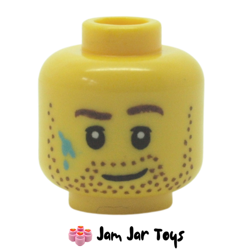 LEGO Head, Painter, Beard Stubble and Paint Stains.