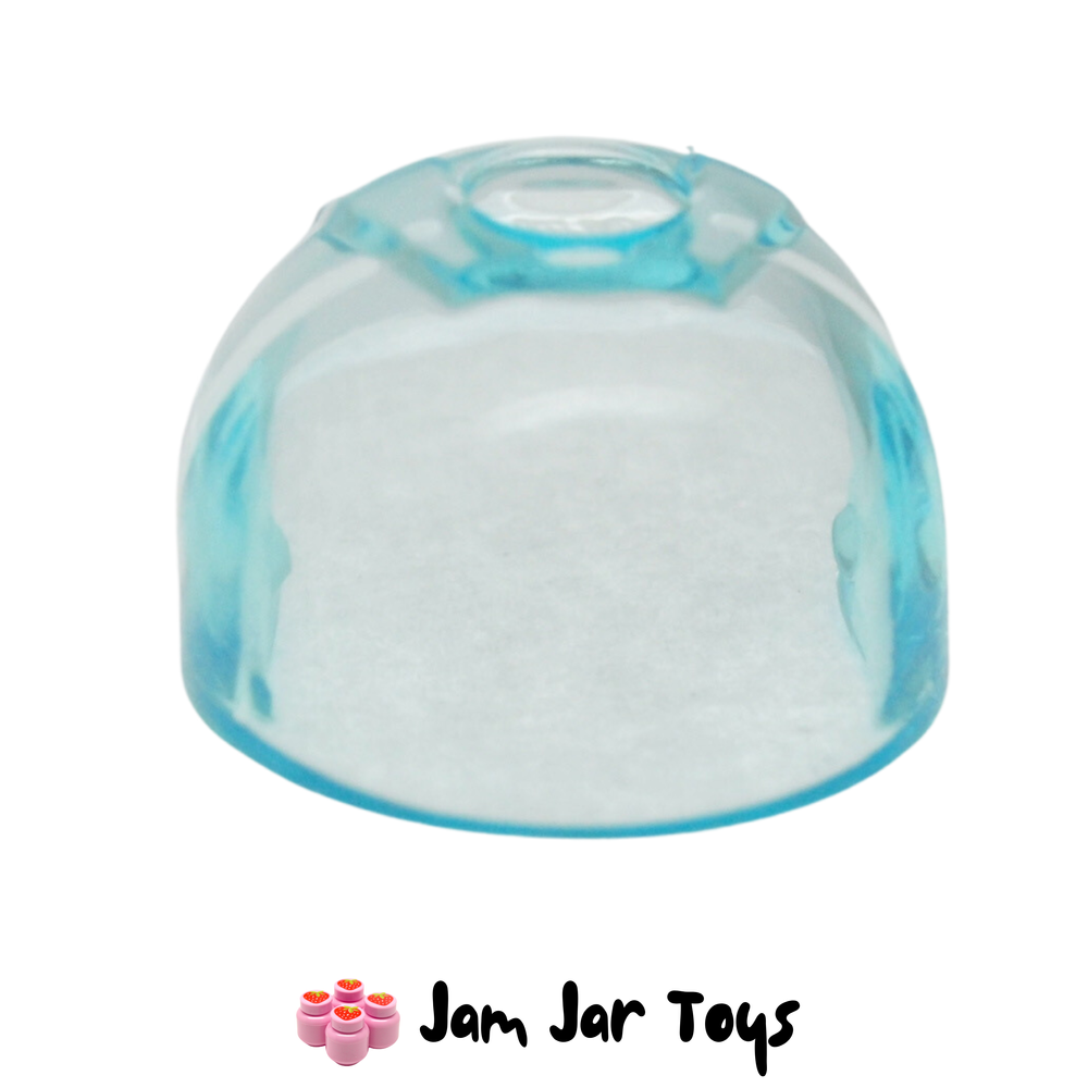 LEGO Trans Light Blue Visor Large with Trapezoid Top