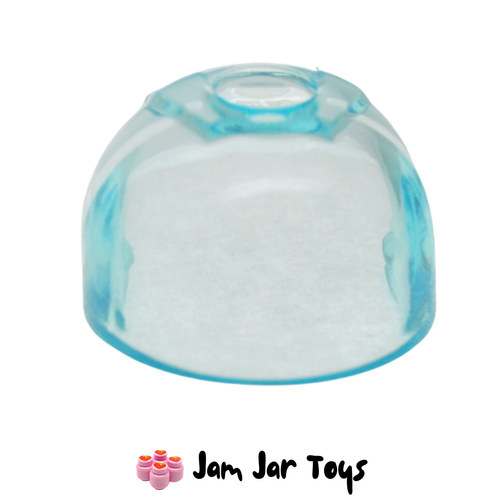 LEGO Trans Light Blue Visor Large with Trapezoid Top