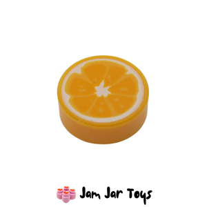 LEGO® Bright Light Orange Centre / Slice 1 x 1 Round Tile KF24