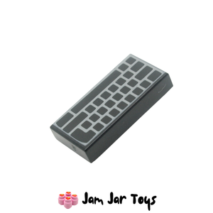 LEGO® Black Computer Keyboard with No Letters 1 x 2 Tile PT11