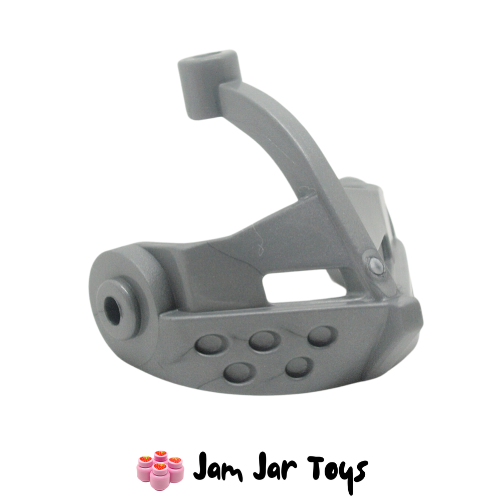 LEGO Flat Silver Knight's Visor Grille with Top Pin Hole