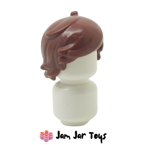 LEGO® Leo Hair Scruffy and Swept Right - Reddish Brown FPH32