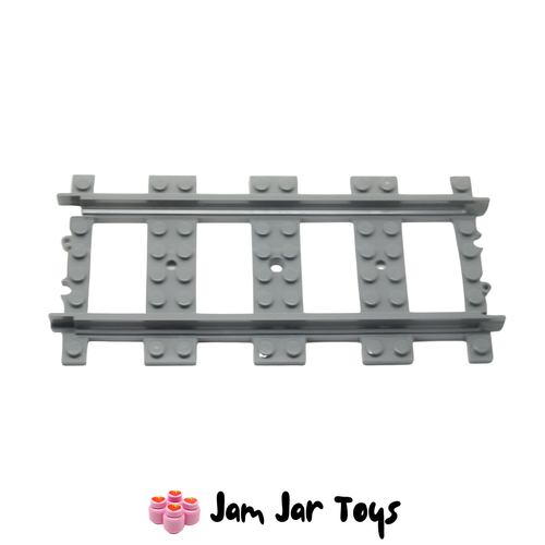 LEGO Straight Train Track, Dark Bluish Grey Plastic (RC Trains)
