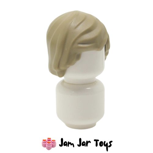 LEGO Luke Skywalker Hair Mid Length, Smooth, Swept Aside - Dark Tan