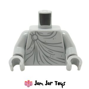 LEGO® Light Bluish Grey Torso, Statue, Robe/Toga, Button TO60