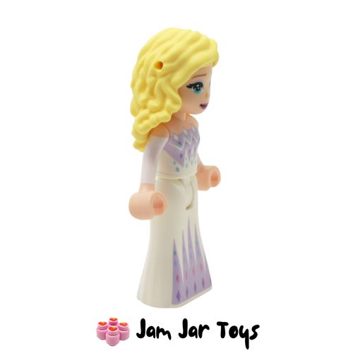 LEGO Elsa - White and Lavender Dress Side View
