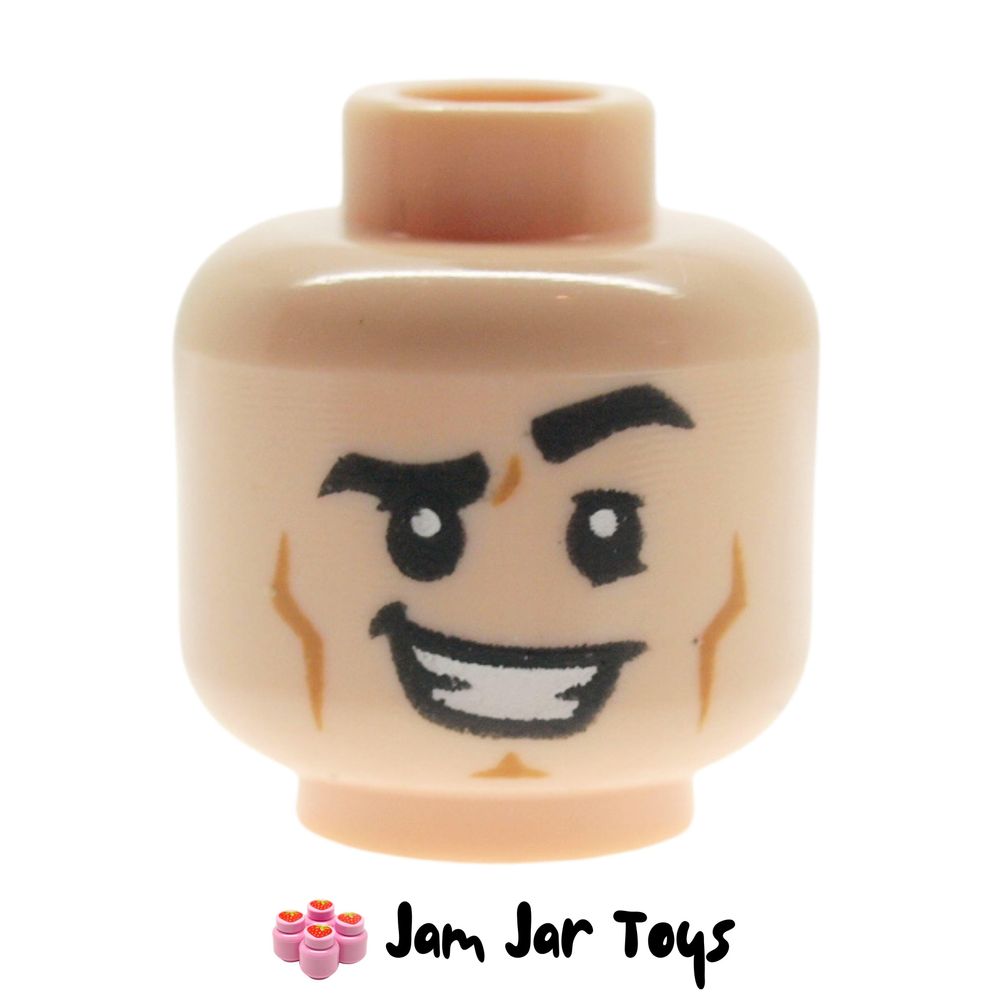 LEGO Joey Tribbiani Light Nougat Head, Tick Eyebrows, Smile, Open Mouth