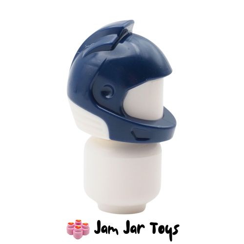 LEGO Dark Blue Space Helmet With White Neck Pattern.