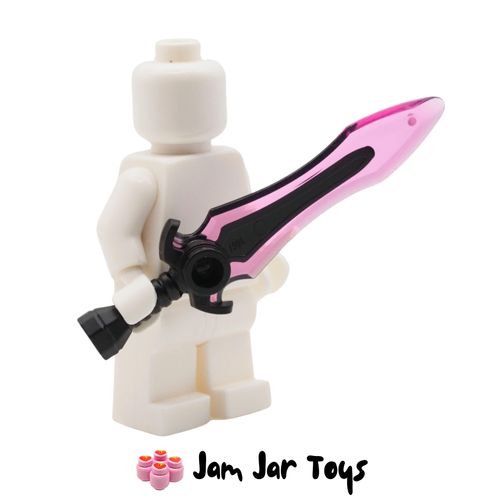 LEGO Black Sword with Molded Trans-Dark Pink Blade.