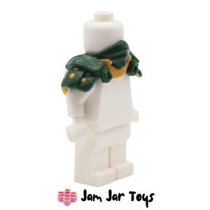 LEGO® Dark Green Shoulder Armour, Bandana, Gold Rivets, Katana Scabbard. A385