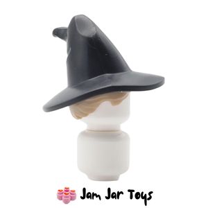 LEGO® Black Floppy Witches Hat, Dark Tan Short Hair, HG278