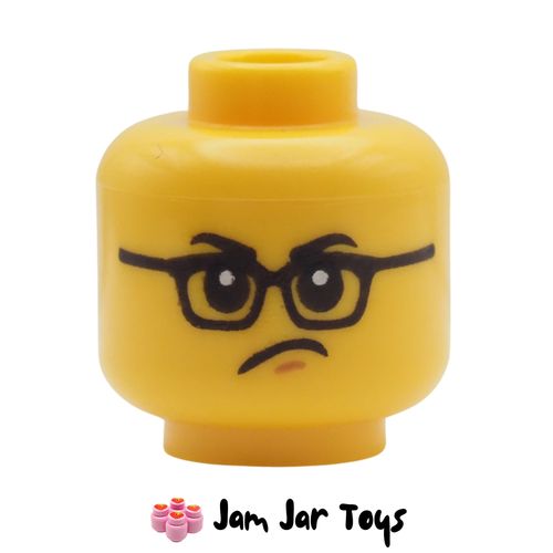 LEGO Yellow Head, Glasses, Unhappy.