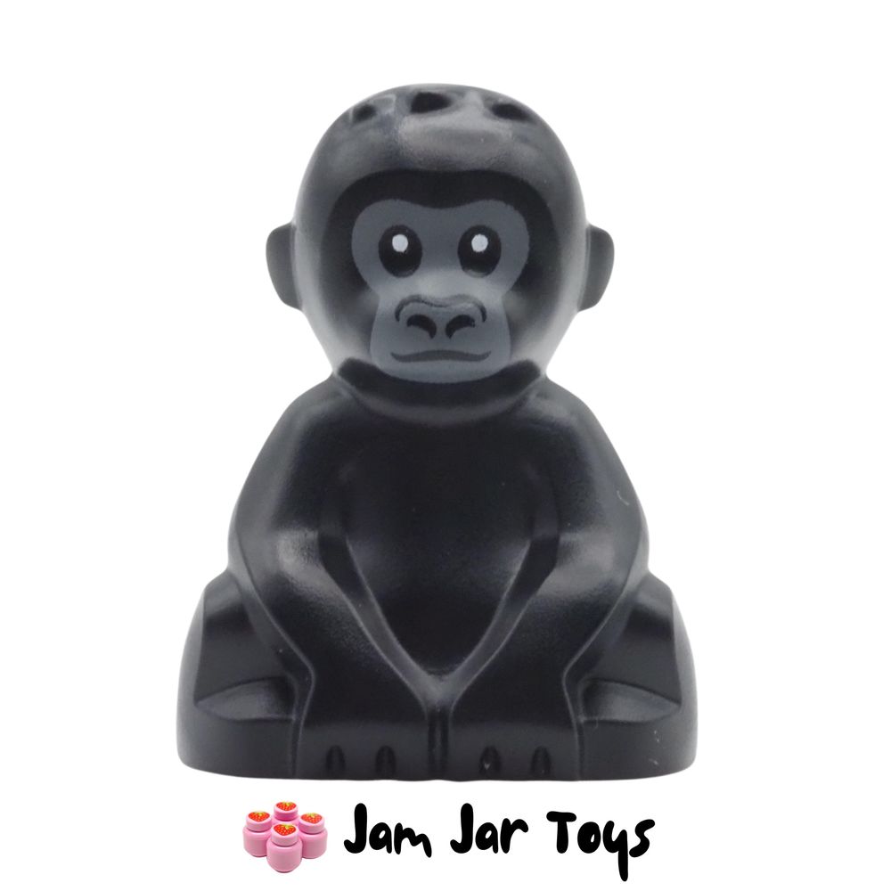 LEGO Black Gorilla, Baby with Dark Bluish Grey Face.