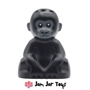 LEGO® Black Gorilla, Baby with Dark Bluish Grey Face. P185