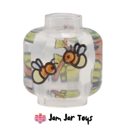 LEGO Trans-Clear Head with Fire Flies