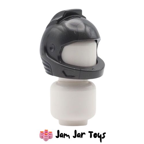 LEGO Pearl Titanium Space Helmet, Black Neck