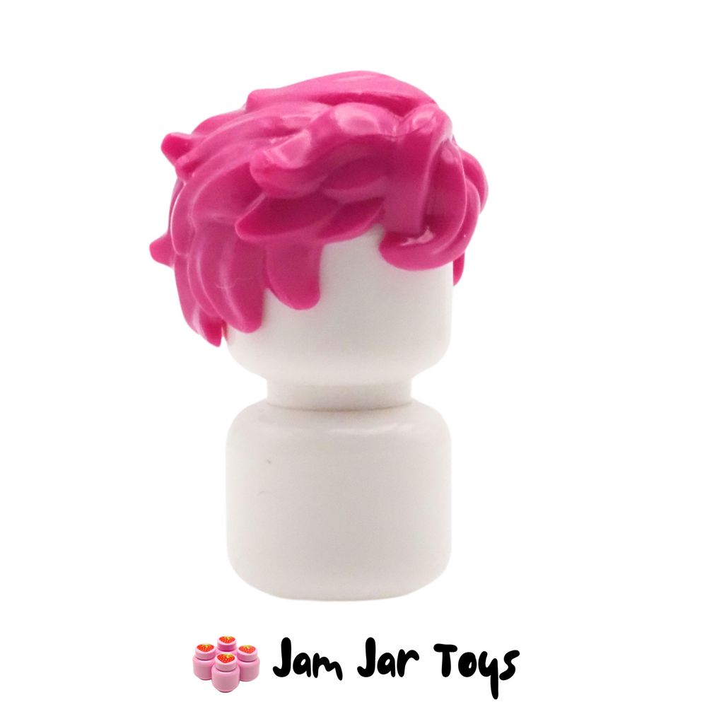 LEGO Magenta Hair Tousled, Sticking Out