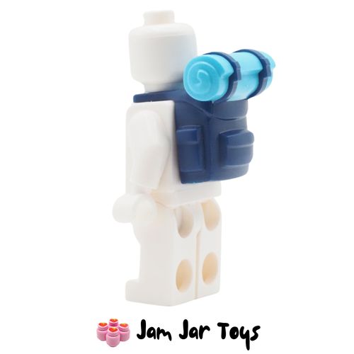 LEGO Dark Blue Backpack with Medium Azure Bedroll.