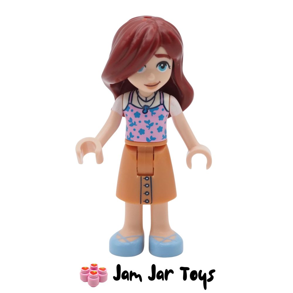 LEGO Friends Paisley Minifigure, Tank Top, Mid-Length Skirt, Blue Shoes