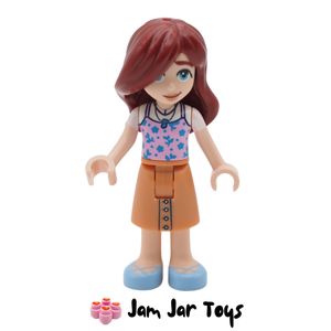 LEGO Friends Paisley Minifigure, Tank Top, Mid-Length Skirt, Blue Shoes