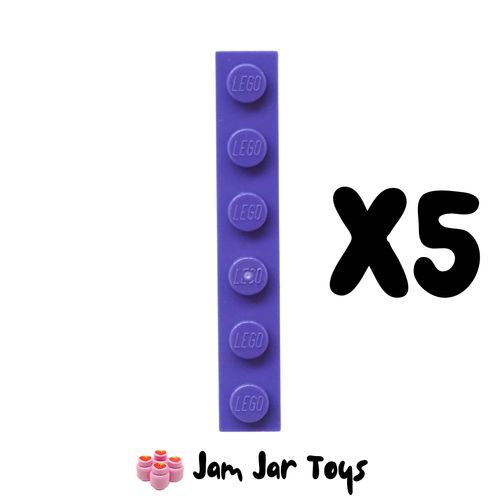 LEGO Five Dark Purple 1x 6 Tiles. ST149