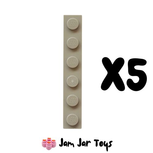 LEGO Five Dark Tan 1x 6 Tiles ST152
