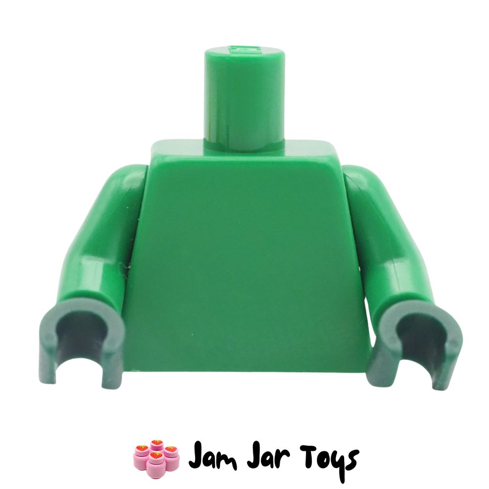 LEGO Plain green torso dark green hands