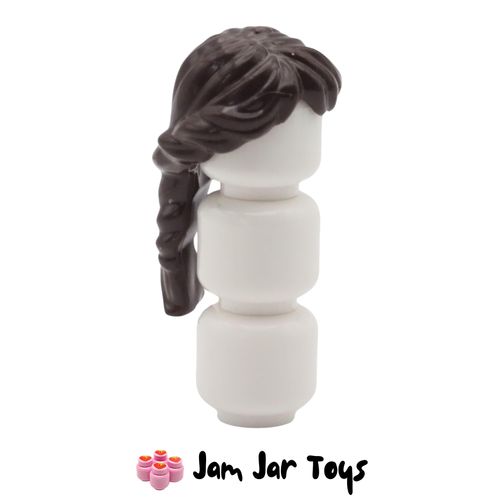 LEGO Hair – Dark Brown Long French Braid with Ponytail