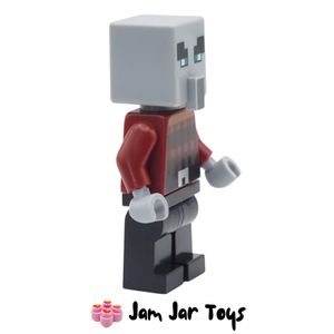 LEGO Minecraft Pillager with Black Legs & Narrow Eyes Side View