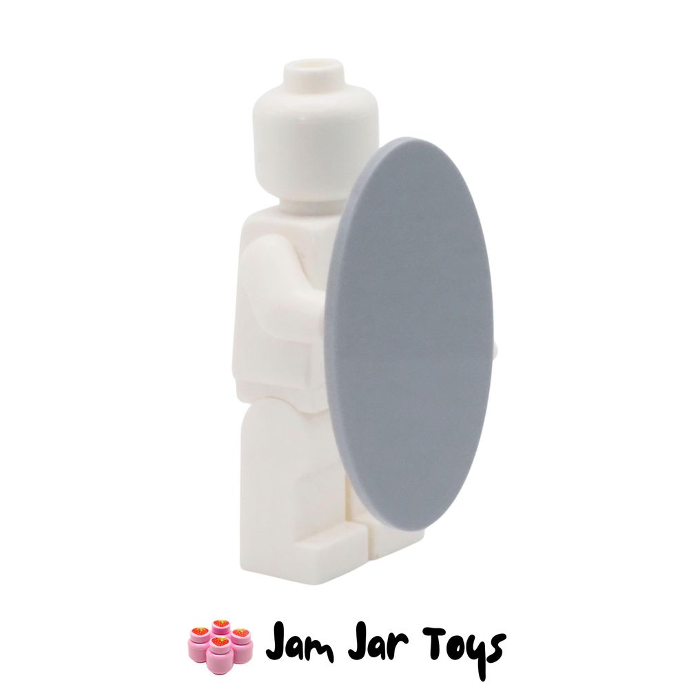 LEGO Light Bluish Grey Oval Shield with Grip