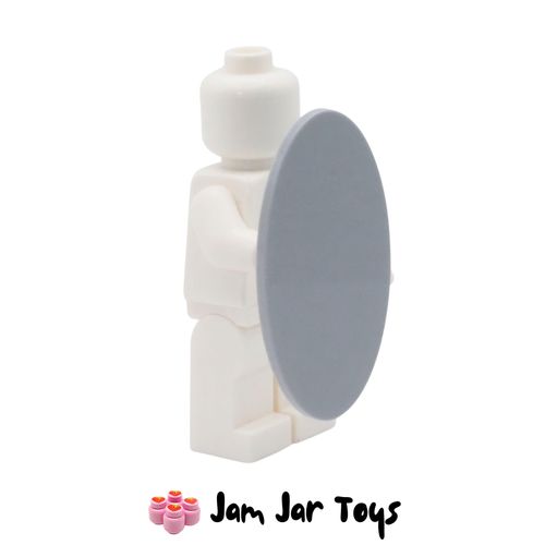 LEGO Light Bluish Grey Oval Shield with Grip