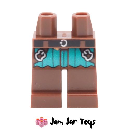 LEGO Reddish Brown Legs, Black Belt, Dark Turquoise Waistcoat