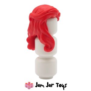 LEGO® Red Long Wavy Hair with Lock on Side FPH257