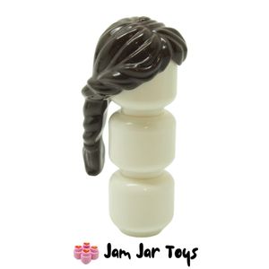 LEGO® Princess Tamina Hair Dark Brown; Ponytail Long French Braided H62