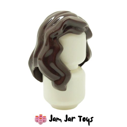 LEGO Hair Dark Brown Mid-Length with Parting