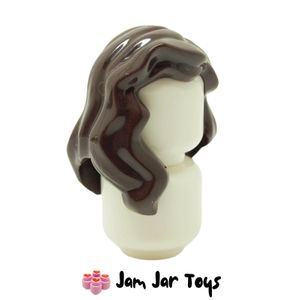 LEGO® Dark Brown Hair Mid-Length with Parting H56