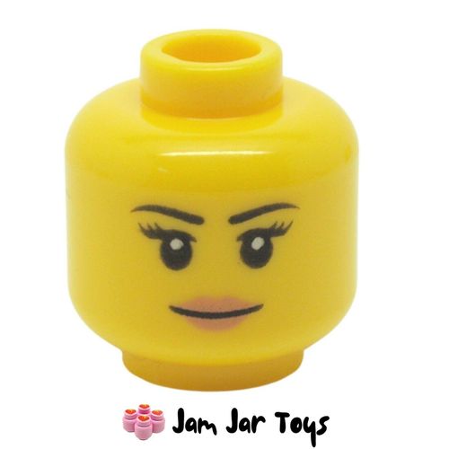 LEGO Head Thin Eyebrows, Peach Lips Smile